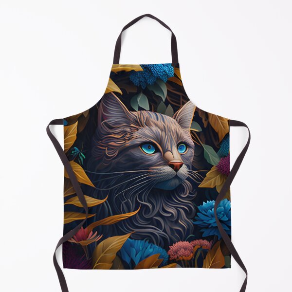 Item preview, Colorful Cute Cat and Flowers designed and sold by beluxe.