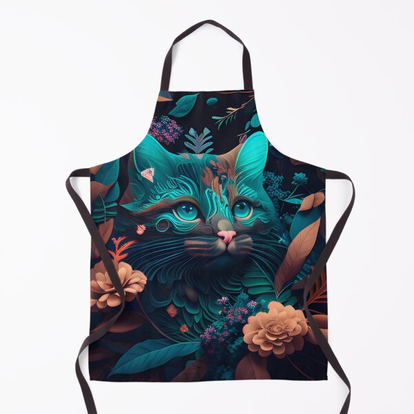 Item preview, Colorful Cute Cat and Flowers designed and sold by beluxe.