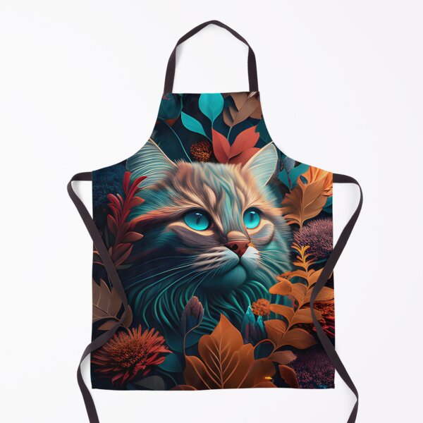 Item preview, Colorful Cute Cat and Flowers designed and sold by beluxe.