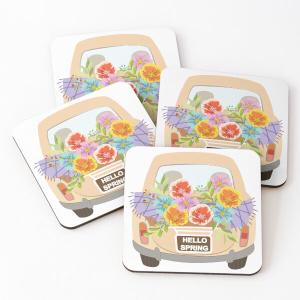 Item preview, Hello Spring Vintage Floral Car designed and sold by Ayesha Saleem.