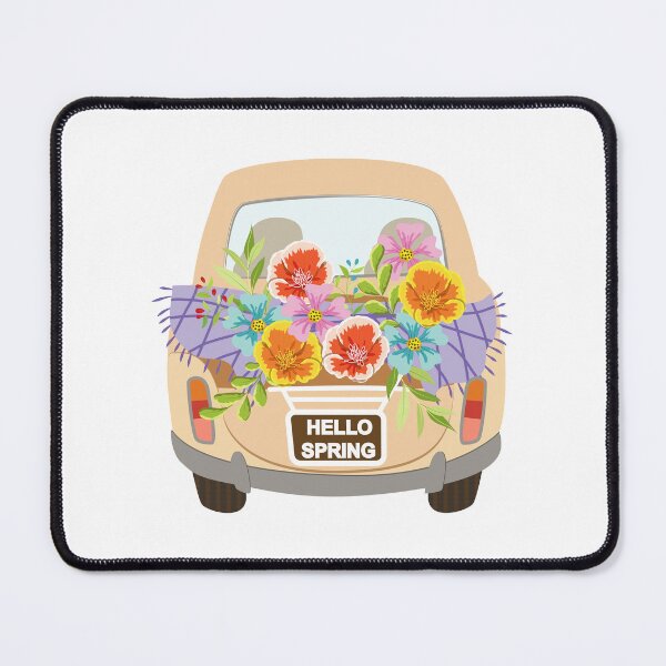 Item preview, Hello Spring Vintage Floral Car designed and sold by Ayesha Saleem.