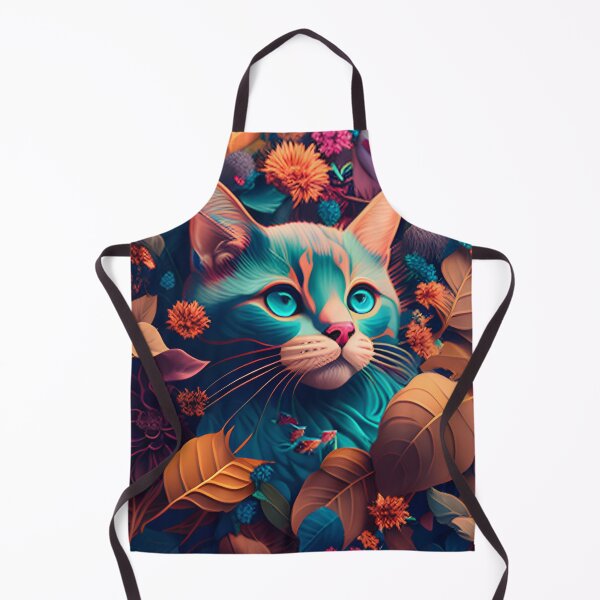 Item preview, Colorful Cute Cat and Flowers designed and sold by beluxe.