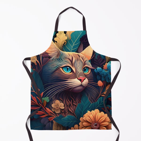 Item preview, Colorful Cute Cat and Flowers designed and sold by beluxe.