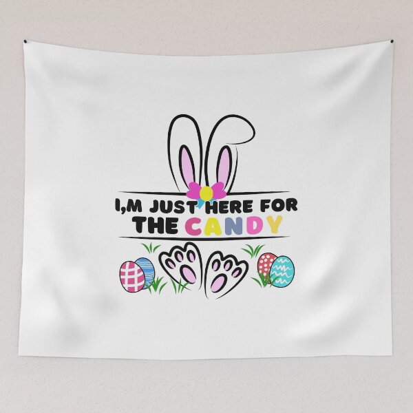 Artikelvorschau, Funny Easter Bunny I'm Just Here For Easter Candy Kids Girls entworfen und verkauft von Cheeeeky.