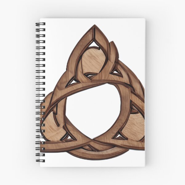 Item preview, "Complex Celtic Trinity Knot in Wooden Gothic Frame: A Design of Dark and Light" designed and sold by 9000MilesToHome.