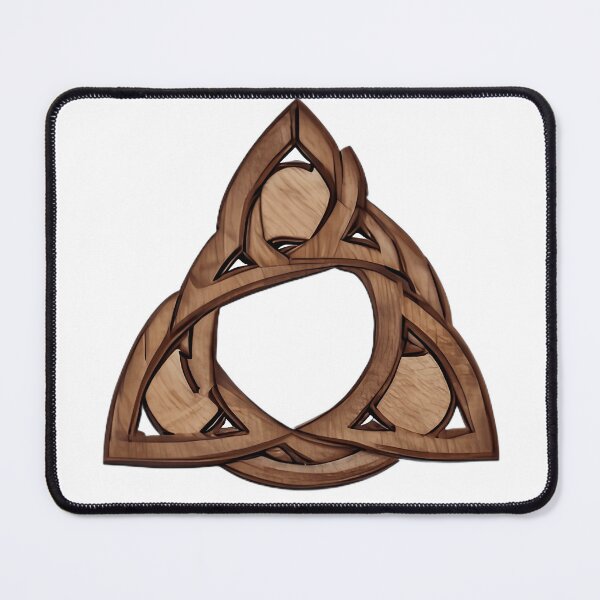 Item preview, "Complex Celtic Trinity Knot in Wooden Gothic Frame: A Design of Dark and Light" designed and sold by 9000MilesToHome.