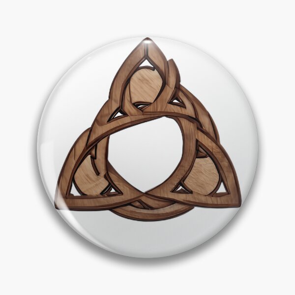 Item preview, "Complex Celtic Trinity Knot in Wooden Gothic Frame: A Design of Dark and Light" designed and sold by 9000MilesToHome.