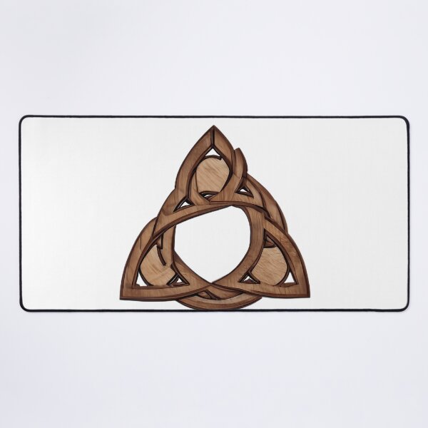 Item preview, "Complex Celtic Trinity Knot in Wooden Gothic Frame: A Design of Dark and Light" designed and sold by 9000MilesToHome.