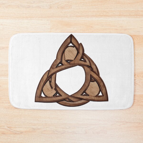 Item preview, "Complex Celtic Trinity Knot in Wooden Gothic Frame: A Design of Dark and Light" designed and sold by 9000MilesToHome.