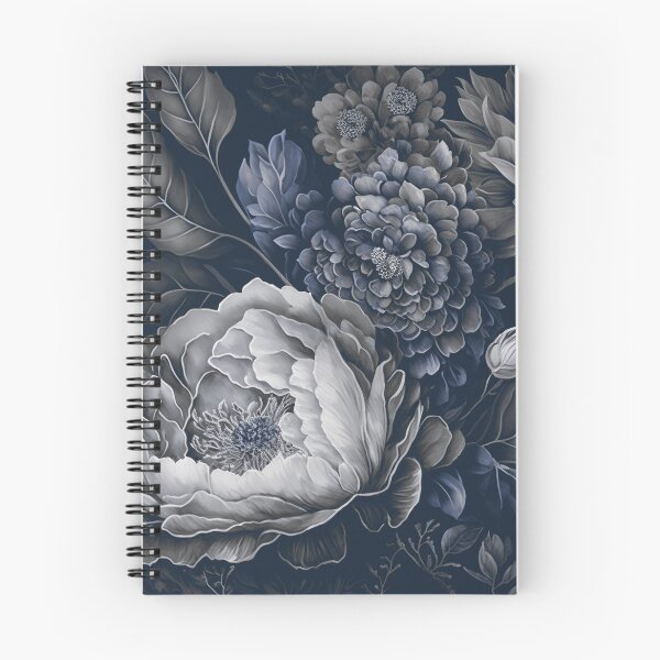 Item preview, Midnight Blue Baroque Large Floral designed and sold by artsandsoul.