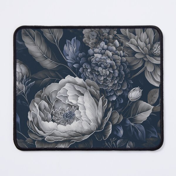 Item preview, Midnight Blue Baroque Large Floral designed and sold by artsandsoul.