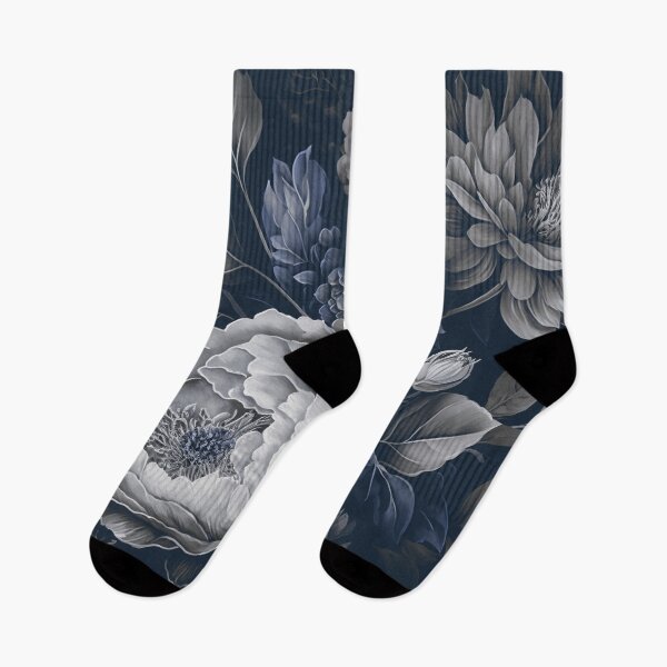 Item preview, Midnight Blue Baroque Large Floral designed and sold by artsandsoul.