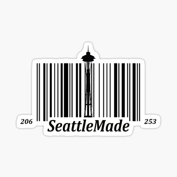Seattle Made Design in Black Sticker