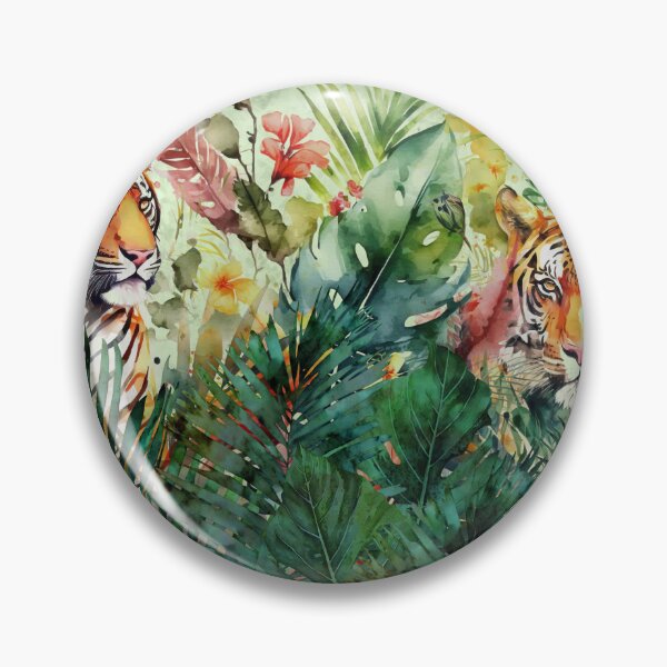 Item preview, Tigers Tropical Jungle Watercolor Art designed and sold by artsandsoul.