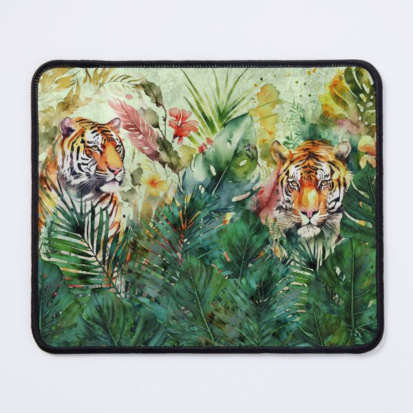 Item preview, Tigers Tropical Jungle Watercolor Art designed and sold by artsandsoul.
