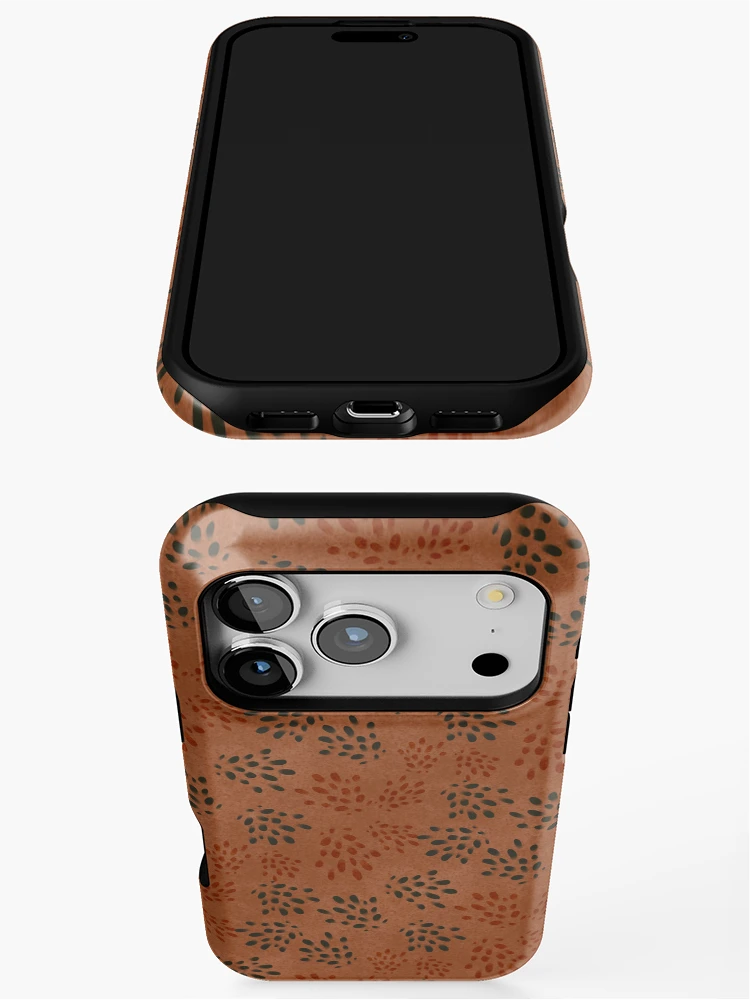 Thumbnail 3 of 4, iPhone Case, Rust Bohemian Pattern designed and sold by hellcom.