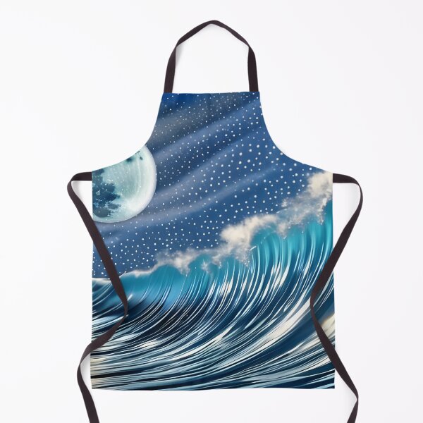 Item preview, Midnight Tidal wave, ink drawing, Ai Generated Art designed and sold by ACC .