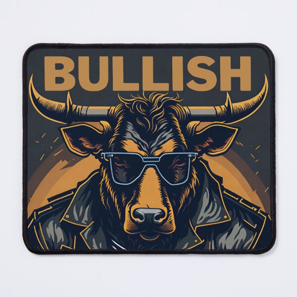 Item preview, Bullish Bull Wearing Leather Jacket and Shades designed and sold by candlewithhare.