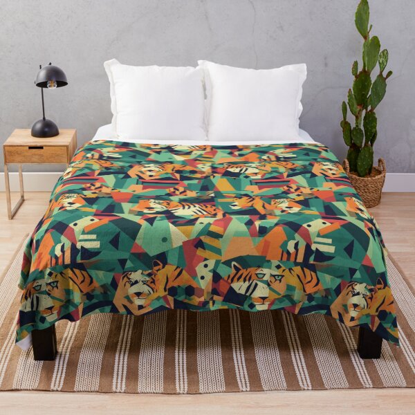 Item preview, Camouflaged Tiger Geometric Pattern designed and sold by voidcrow.