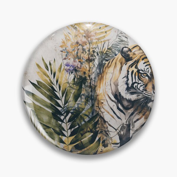 Item preview, Tiger Jungle Vibe Watercolor Art designed and sold by artsandsoul.