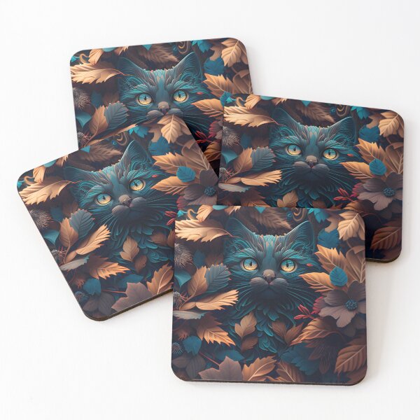 Item preview, Colorful Cute Cat and Flowers designed and sold by beluxe.