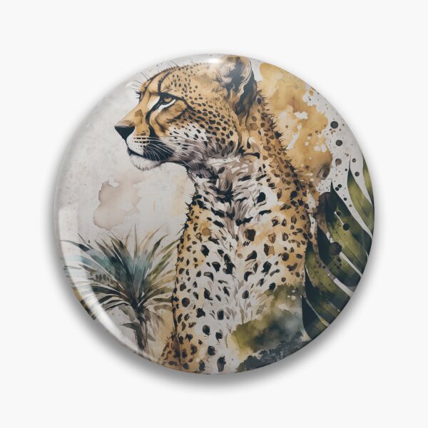 Item preview, Cheetah Jungle Wildlife Watercolor Art designed and sold by artsandsoul.