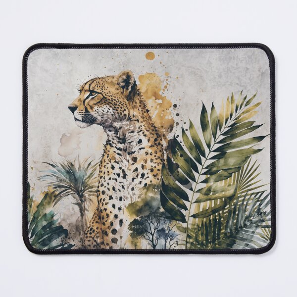 Item preview, Cheetah Jungle Wildlife Watercolor Art designed and sold by artsandsoul.