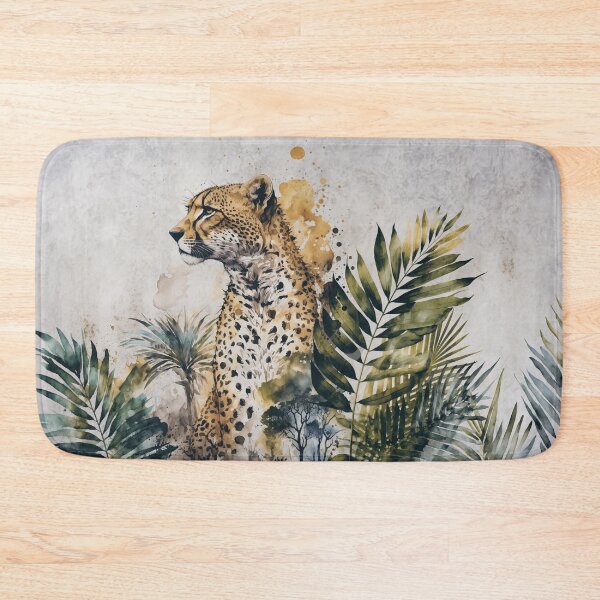 Item preview, Cheetah Jungle Wildlife Watercolor Art designed and sold by artsandsoul.