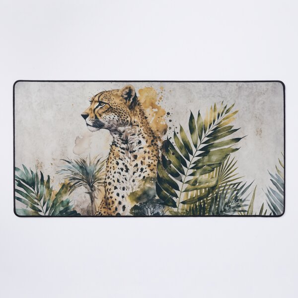 Item preview, Cheetah Jungle Wildlife Watercolor Art designed and sold by artsandsoul.