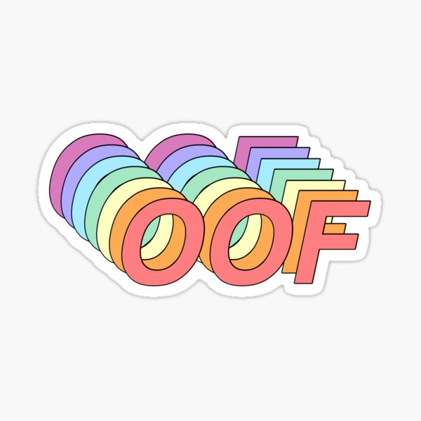 Oof Stickers Redbubble - roblox image stickers redbubble