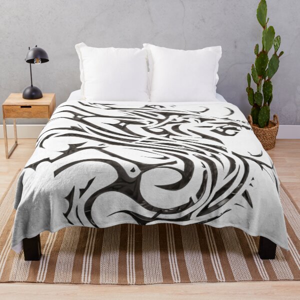 Item preview, "Metallic Tribal Dragon Pattern: An Abstract Metal Art Piece" designed and sold by 9000MilesToHome.