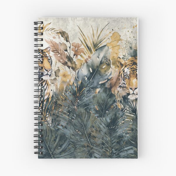 Item preview, Tigers Tropical Jungle Watercolor Art Moody Colors designed and sold by artsandsoul.