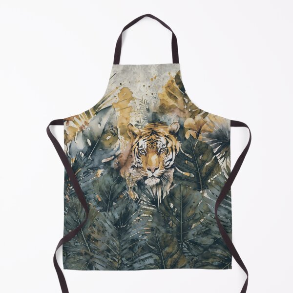 Item preview, Tigers Tropical Jungle Watercolor Art Moody Colors designed and sold by artsandsoul.