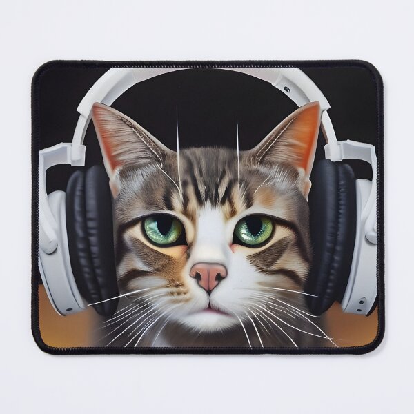 Item preview, Hip Headphone Cat designed and sold by Steeshirts.