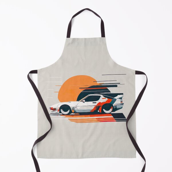 Item preview, Sleek Mazda RX7 Vector Art in Orange, Red, and White designed and sold by mhart64.