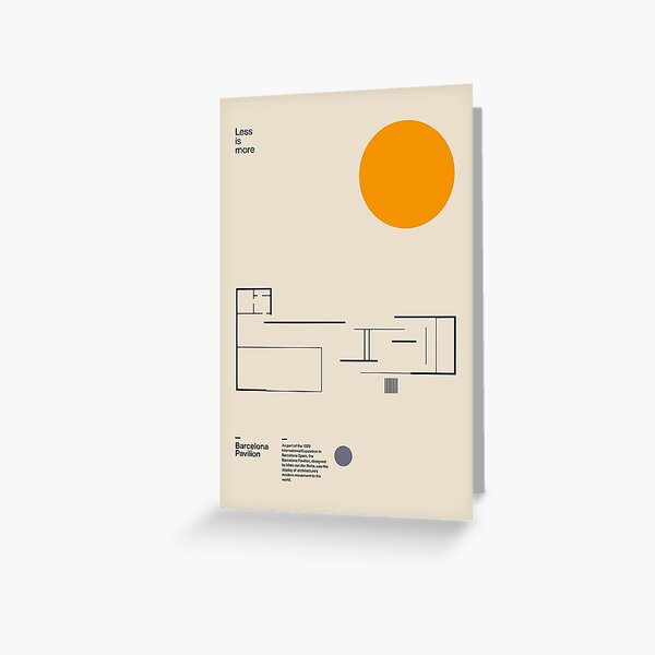 Item preview, Minimalist Bauhaus Mies Van der Rohe Barcelona Pavilion Architectural Plan designed and sold by sub88.