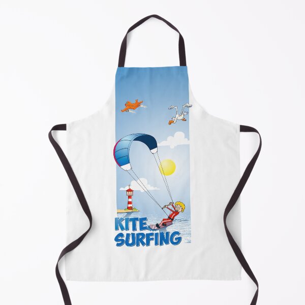 Item preview, Funny and colorful kite surfing "cartoon style" illustration. designed and sold by Stef Ringoot, cartoons and illustrations.