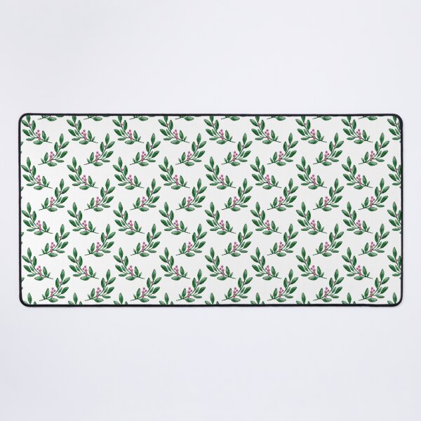 Item preview, Simple watercolor green branches with pink berries pattern designed and sold by IevaLiART.