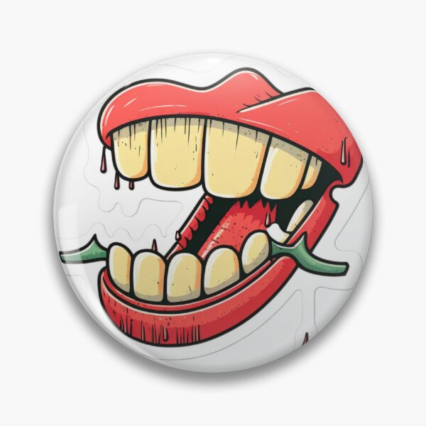 Item preview, Vampire Dentures Sticker Art designed and sold by kfir marco.