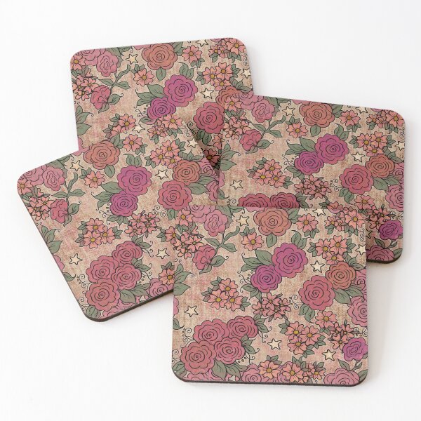 Item preview, Roses and Stars on Rusty Cream Background designed and sold by Kristi Duggins.