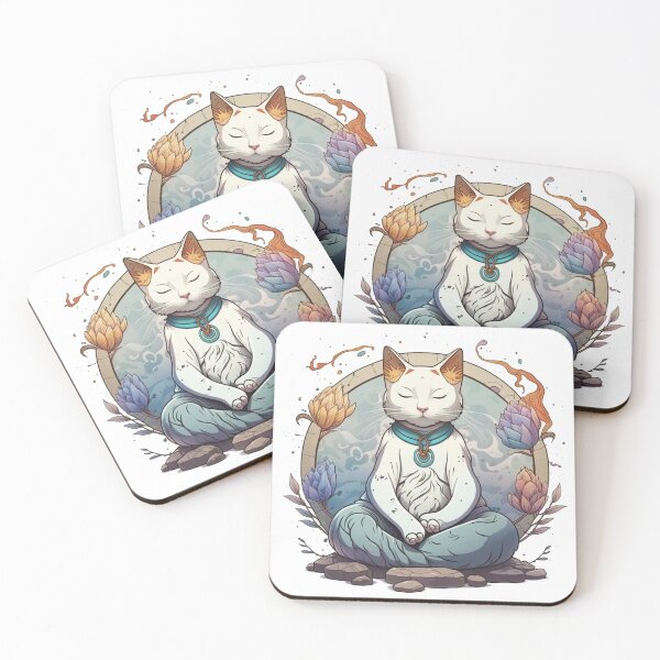 Item preview, Meditation Meow Cat designed and sold by inspireartistry ⭐⭐⭐⭐⭐.