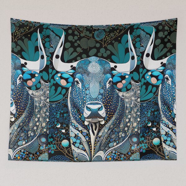 Item preview, celestial bull designed and sold by L. ROCHE.