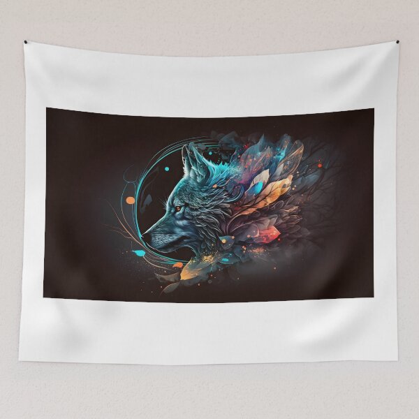 Item preview, Abstract Wolf Face Art designed and sold by PeteRascal.
