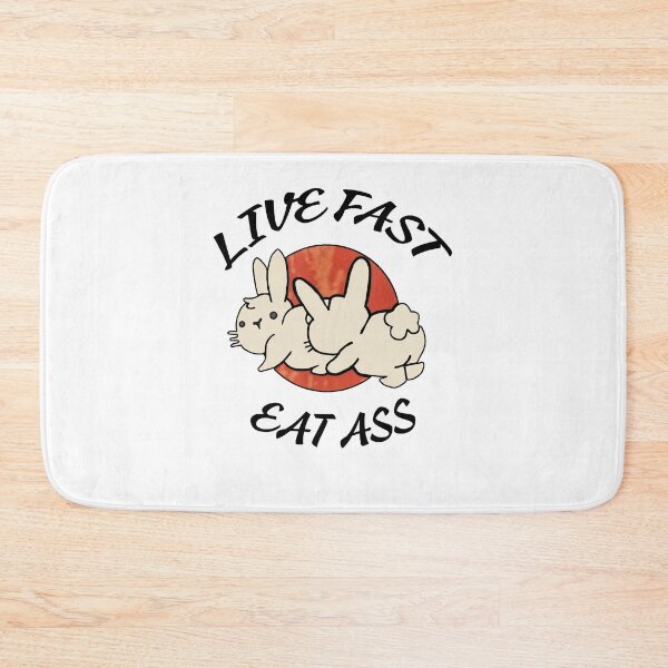 Item preview, Live Fast Eat Ass Funny Bunny Version Design Soft Women Art Tee 80S Cheap Design T d designed and sold by KatherineNj.