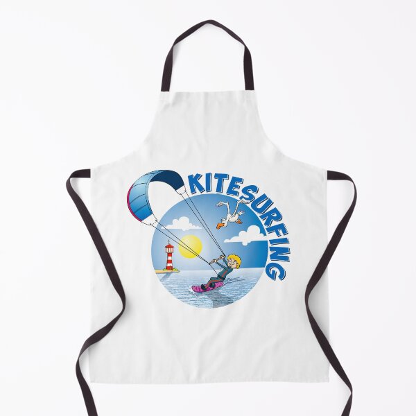Item preview, Funny and colorful round shaped cartoon style kite surfing illustration. designed and sold by Stef Ringoot, cartoons and illustrations.