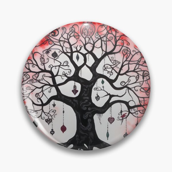 Item preview, Gothic Celtic Pagan Wiccan Tree of Life in Black and Red designed and sold by CGSGraphics.