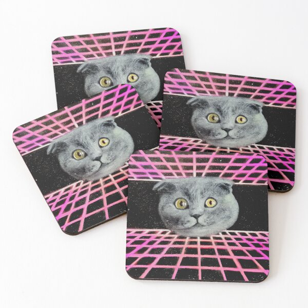 Item preview, Synthwave Cat Painting designed and sold by twistedfret.
