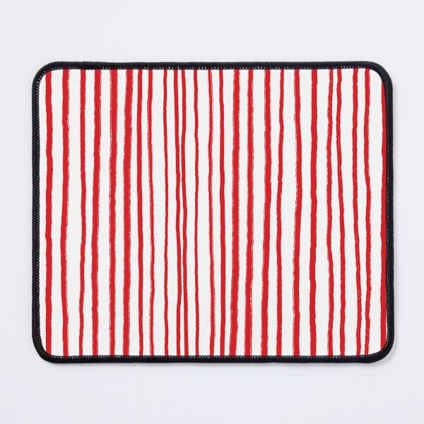 Item preview, White and Red, Vertical, Free Hand Stripes designed and sold by OneThreeSix.
