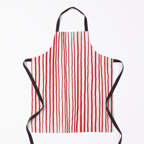 Item preview, White and Red, Vertical, Free Hand Stripes designed and sold by OneThreeSix.