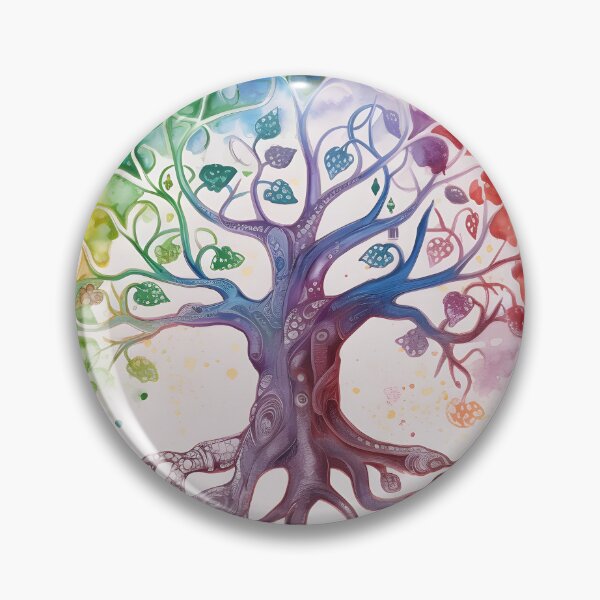 Item preview, Celtic Pagan Wiccan Tree of Life in Rainbow Colors designed and sold by CGSGraphics.